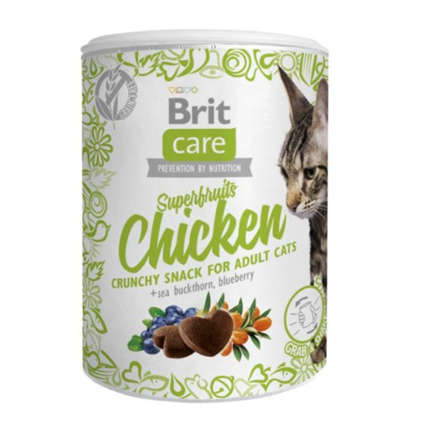 EXP 05APR25 Brit Care SuperFruits Chicken, Buckthorn & Blueberry Cat Treat 100g Online Sale