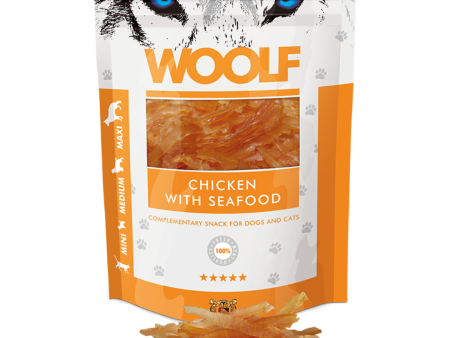 Woolf Chicken & Seafood Treats 100g Discount