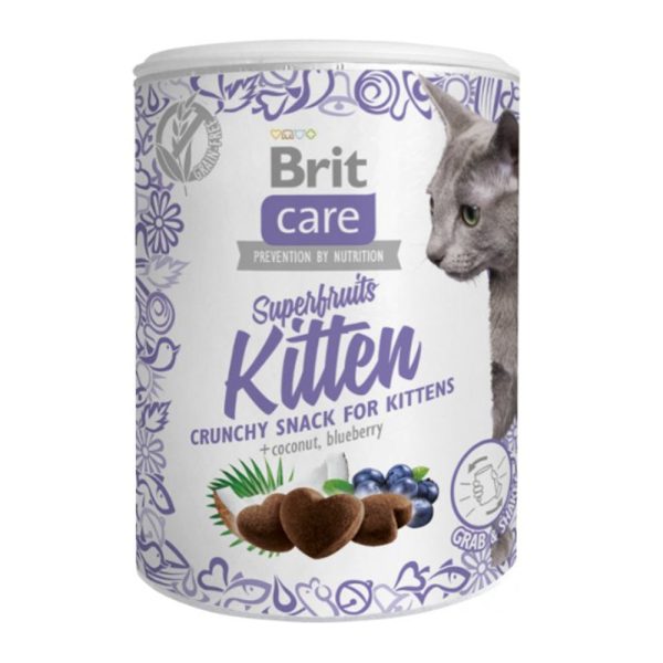 EXP 9APR25 Brit Care SuperFruits Coconut & Blueberry Kitten Treat 100g on Sale