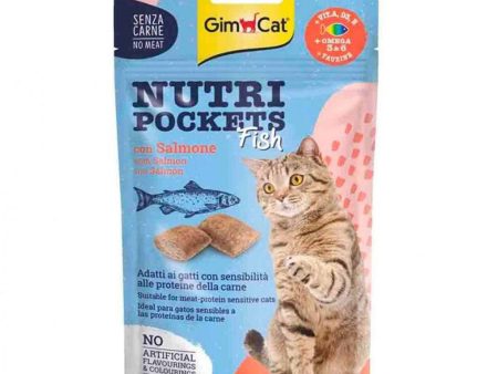 GimCat Nutri Pockets Treat Fish & Salmon 60g For Cheap