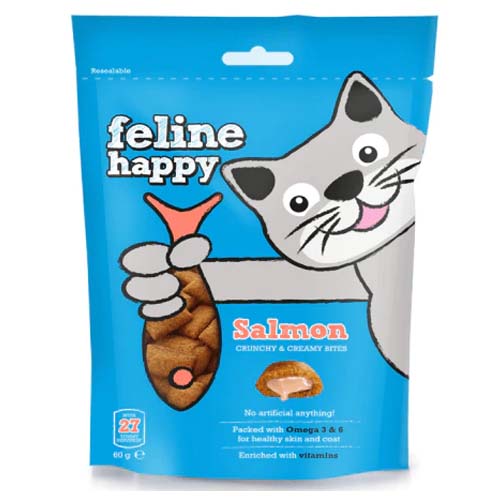 Mark & Chappelle Cat Happy Crunchy Creamy Salmon Bites 60g For Discount