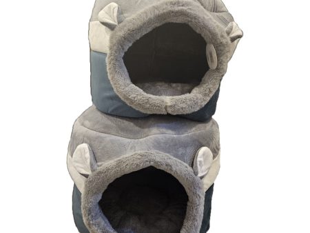 Small Pet House Grey & Blue For Discount