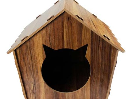 Wooden Cat House 49 x 41 x 44cm For Cheap