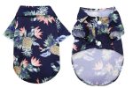 Pet Summer Shirt - Navy Tropical Online Sale