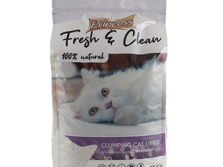 Princess Fresh&Clean Lavender Clumping Cat Litter 10L Online now