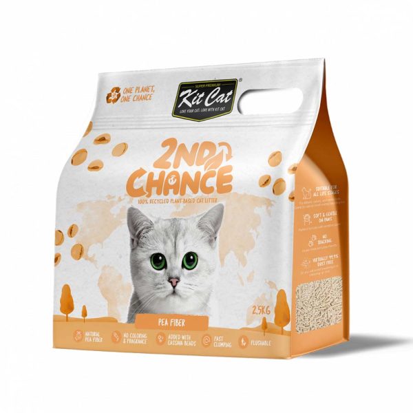 Kit Cat 2nd Chance Cat Litter Pea Fiber 2.5kg For Sale