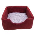 Red Square Pet Bed Large 60 x 55cm For Cheap