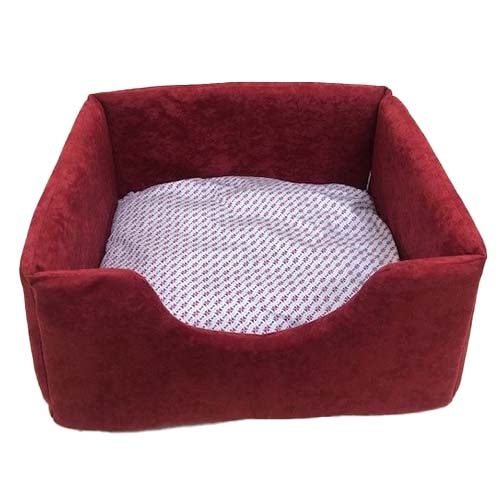 Red Square Pet Bed Large 60 x 55cm For Cheap