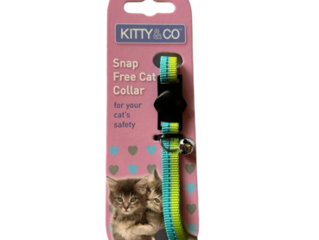 Kitty & Co Lime Aqua Cat Collar Cheap