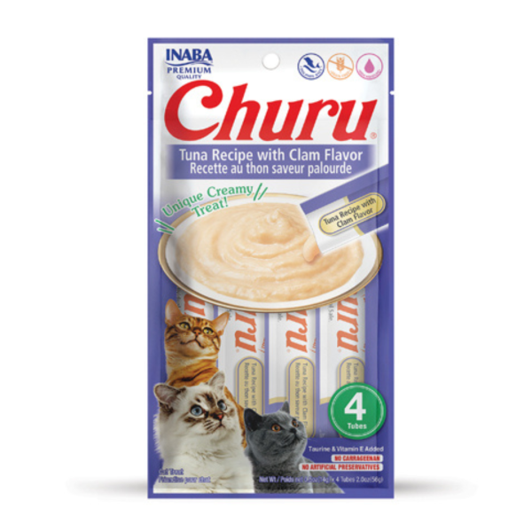 Churu Cat Tuna & Clam Puree 4 x 14g Fashion