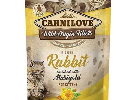 Carnilove Kitten Rabbit with Marigold in Gravy 85g Pouch For Sale