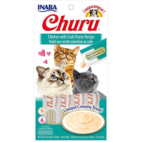 Churu Cat Chicken & Crab Puree 4 x 14g For Cheap