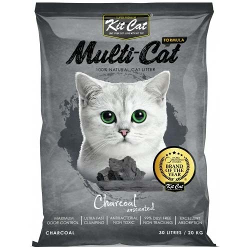 Kit Cat Multi-Cat Charcoal 30L 20KG Supply