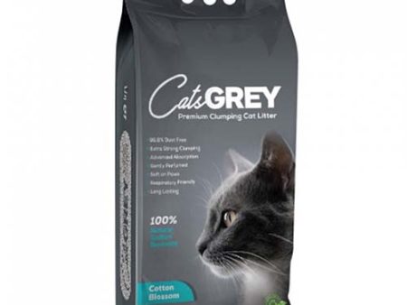 Cats Grey Clumping Cat Litter Cotton Blossom 10kg For Cheap