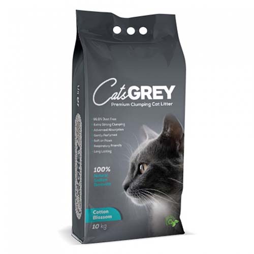 Cats Grey Clumping Cat Litter Cotton Blossom 10kg For Cheap