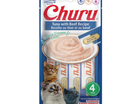 Churu Cat Tuna & Beef Puree 4 x 14g For Cheap