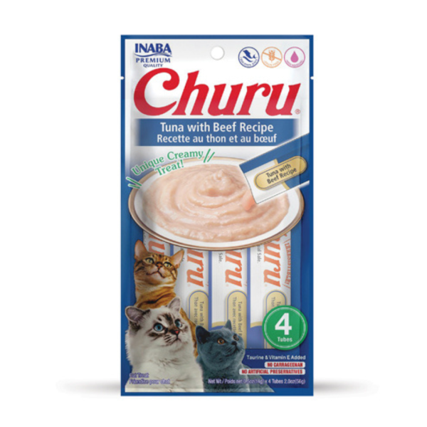 Churu Cat Tuna & Beef Puree 4 x 14g For Cheap