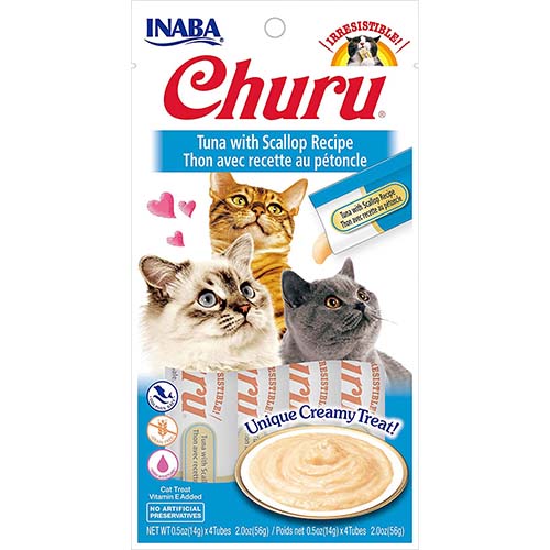 Churu Cat Tuna & Scallop Puree 4 x 14g Online Sale