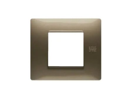 Urmet Placca 2 Moduli, Flexa, Tecnopolimero, Bronzo 11802.Br Originale Garanzia For Discount